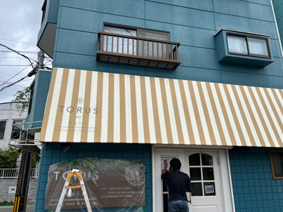 店舗様のテントクリーニング